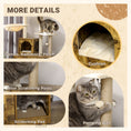 Load image into Gallery viewer, Litter Box Enclosure with Cat Tree Tower, Hidden Cat Washroom Furniture with Condo, Scratching Posts, Large Platform, Hammock and Soft Cushion, Rustic Brown
