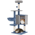 Load image into Gallery viewer, Modern Cat Tree, 48 Inch Cat Tower for Indoor Kittens with Cozy Condo, Hammock, Top Perch, Sisal Scratching Posts, Toy Ball, Blue and Grey
