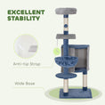 Load image into Gallery viewer, Modern Cat Tree, 48 Inch Cat Tower for Indoor Kittens with Cozy Condo, Hammock, Top Perch, Sisal Scratching Posts, Toy Ball, Blue and Grey
