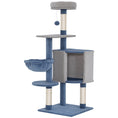 Load image into Gallery viewer, Modern Cat Tree, 48 Inch Cat Tower for Indoor Kittens with Cozy Condo, Hammock, Top Perch, Sisal Scratching Posts, Toy Ball, Blue and Grey
