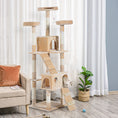 Load image into Gallery viewer, Cat Tree for Indoor Cats, 173cm Cat Tower Scratching Post Tall Climbing Tower, Activity Centre House - Cream
