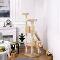 Load image into Gallery viewer, Cat Tree for Indoor Cats, 173cm Cat Tower Scratching Post Tall Climbing Tower, Activity Centre House - Cream
