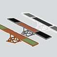 Load image into Gallery viewer, Pupstacle 83" Wooden Dog Agility Seesaw with Anti-Slip Surface Gray
