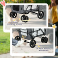 Load image into Gallery viewer, Dog Pram Dog Stroller Pet Pushchair with Detachable Carrier Soft Padding, Safety Leashes, for Mini and Small Dogs - Grey

