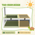 Load image into Gallery viewer, Tortoise House, Wooden Tortoise Table, Tortoise Enclosure with Adjustable Lamp Holder, Openable Lids, Pull-Out Trays - Grey
