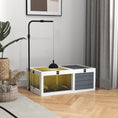 Load image into Gallery viewer, Tortoise House, Wooden Tortoise Table, Tortoise Enclosure with Adjustable Lamp Holder, Openable Lids, Pull-Out Trays - Grey
