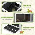 Load image into Gallery viewer, Tortoise House, Wooden Tortoise Table, Tortoise Enclosure with Adjustable Lamp Holder, Openable Lids, Pull-Out Trays - Grey
