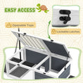 Load image into Gallery viewer, Tortoise House, Wooden Tortoise Table, Tortoise Enclosure with Adjustable Lamp Holder, Openable Lids, Pull-Out Trays - Grey
