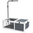 Load image into Gallery viewer, Tortoise House, Wooden Tortoise Table, Tortoise Enclosure with Adjustable Lamp Holder, Openable Lids, Pull-Out Trays - Grey
