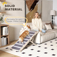 Load image into Gallery viewer, Dog Ramp for Couch, Folding Pet Ramp for Bed, 4 Adjustable Height from 15" to 19", Wooden Pet Step with Non-Slip Traction Mat and Safety Side Rails for Small to Large Dogs
