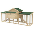 Load image into Gallery viewer, 80" Chicken Coop, Wooden Hen House Large Rabbit Hutch Poultry Cage Pen with Nesting Box, Run, Ramp, Drawer, for Outdoor Backyard Garden
