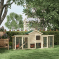 Load image into Gallery viewer, 80" Chicken Coop, Wooden Hen House Large Rabbit Hutch Poultry Cage Pen with Nesting Box, Run, Ramp, Drawer, for Outdoor Backyard Garden
