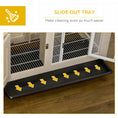 Load image into Gallery viewer, PawHut Small Rabbit Hutch, Indoor Bunny Cage on Wheels, Rabbit Habitat with Openable Top, Pull-Out Tray, Quail Cage Rabbit Cage Inside, 37.5" x 21" x 24.5"
