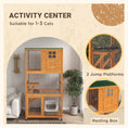 Load image into Gallery viewer, PawHut 74" Wooden Catio Outdoor Cat House Weatherproof & Wheeled, Outside Cat Enclosure with High Weight Capacity, Kitten Cage Condo, Orange
