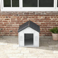 Load image into Gallery viewer, PawHut Plastic Dog House, Water Resistant Puppy Shelter Indoor Outdoor with Door, Easy to Assemble, for Medium and Small Dogs, Gray
