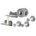 Load image into Gallery viewer, Cat Wall Shelves, 5PCs Cat Shelves with Scratching Post, Perches, Ladder, Steps, Condo, Wall Mounted Cat Climber, Grey
