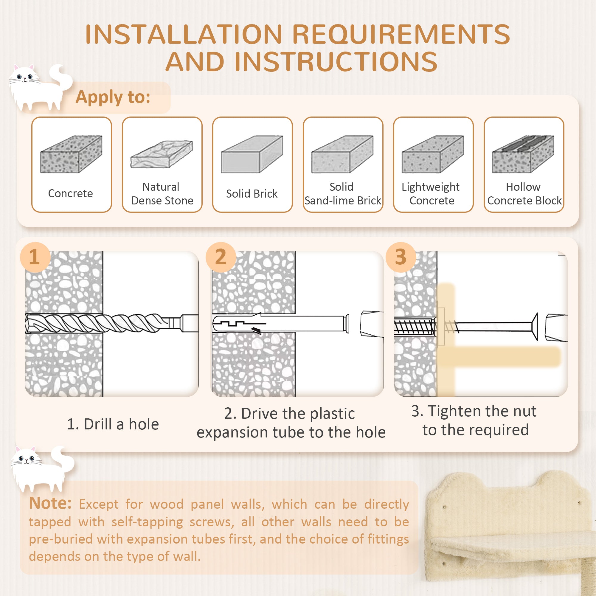Cat Wall Shelves, 5PCs Cat Shelves with Scratching Post, Perches, Ladder, Steps, Condo, Wall Mounted Cat Climber, Grey