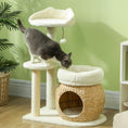 Charger l'image dans la visionneuse de la galerie, 31" Cat Tree, Cat Tower with Sisal Scratching Posts, Cat Condo, Cat Beds, Platform, Toy Ball, Cat Activity Center for Indoor Cats, Cream White
