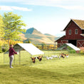 Charger l'image dans la visionneuse de la galerie, Metal Chicken Coop, Walk-in Large Chicken Run, Poultry Cage for 36-50 Hen, Duck, Rabbit with Water- and UV-Protection Cover, for Backyard, Garden, 39.4' x 9.8' x 6.4'
