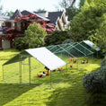 Load image into Gallery viewer, Large Chicken Coop Metal Chicken Run with Waterproof and Anti-UV Cover, Spire Shaped Walk in Fence Cage Hen House for Outdoor and Yard Farm Use, 1" Tube Diameter, 39' x 10' x 6.4'

