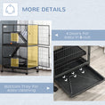 Load image into Gallery viewer, PawHut 50" 5-Tier Small Animal Cage, Ferret Cage, Large Chinchilla Cage with Hammock Accessory & Heavy-Duty Steel Wire, Small Animal Habitat with 6 Doors, Removable Tray, Silver
