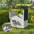 Load image into Gallery viewer, Dog House Wooden Dog Kennel Outdoor with Openable Asphalt Roof, Removable Floor, Door Curtain, Elevated Feet, for Medium Breeds, Light Grey
