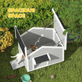 Load image into Gallery viewer, Dog House Wooden Dog Kennel Outdoor with Openable Asphalt Roof, Removable Floor, Door Curtain, Elevated Feet, for Medium Breeds, Light Grey
