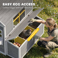 Load image into Gallery viewer, Wooden Chicken Coop, Hen House for 2-4 Hens, Outdoor Playhouse Poultry Cage with 2 Nesting Boxes, Waterproof Roof, Windows, Chicken Hutch for Farm Backyard, 72" x 50" x 54", Gray
