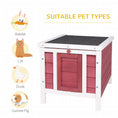 Load image into Gallery viewer, Wooden Rabbit Hutch Bunny Cage Outdoor Cat House Guinea Pig Cage Duck Shelter, Indoor Outdoor Use, 20"x16.5"x17", Red
