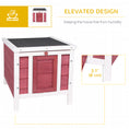Load image into Gallery viewer, Wooden Rabbit Hutch Bunny Cage Outdoor Cat House Guinea Pig Cage Duck Shelter, Indoor Outdoor Use, 20"x16.5"x17", Red
