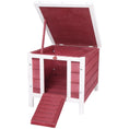 Load image into Gallery viewer, Wooden Rabbit Hutch Bunny Cage Outdoor Cat House Guinea Pig Cage Duck Shelter, Indoor Outdoor Use, 20"x16.5"x17", Red
