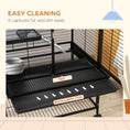 Load image into Gallery viewer, Small Animal Cage with Wheels, Pet Playpen for Rat, Kitten, Ferrets, Chinchillas with Bottom Storage Shelf, Removable Tray, Ramp, 24.2" x 17.9" x 53.5", Black

