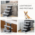 Load image into Gallery viewer, Cat Stairs 4 Steps for Bed, Couch with Scratching Posts, Small Cat Tree for Indoor Cats with Toy Ball, 23.5" x 16" x 25", Light Grey
