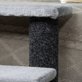 Load image into Gallery viewer, Cat Stairs 4 Steps for Bed, Couch with Scratching Posts, Small Cat Tree for Indoor Cats with Toy Ball, 23.5" x 16" x 25", Light Grey

