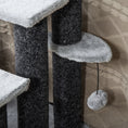 Load image into Gallery viewer, Cat Stairs 4 Steps for Bed, Couch with Scratching Posts, Small Cat Tree for Indoor Cats with Toy Ball, 23.5" x 16" x 25", Light Grey
