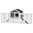 Load image into Gallery viewer, Large Chicken Coop with Run Garden Hen House Poultry Coops Cages with Nesting Box Wooden 204 x 85 x 93cm, Grey

