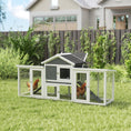 Load image into Gallery viewer, Large Chicken Coop with Run Garden Hen House Poultry Coops Cages with Nesting Box Wooden 204 x 85 x 93cm, Grey
