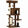 Charger l'image dans la visionneuse de la galerie, Cat Tree for Large Cat Adults, 41 Inch Cat Tower for Indoor Cats w/ Scratching Posts, Cat Bed, Condo, Jumping Platforms, Toy Balls, Leopard Print
