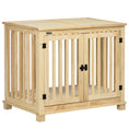 Load image into Gallery viewer, Wooden Dog Crate End Table w/ Double Doors, Furniture Style Dog Crate for Medium Dogs, Indoor Use w/ Soft Washable Cushion
