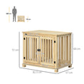Load image into Gallery viewer, Wooden Dog Crate End Table w/ Double Doors, Furniture Style Dog Crate for Medium Dogs, Indoor Use w/ Soft Washable Cushion
