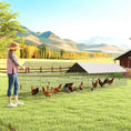 Load image into Gallery viewer, Metal Chicken Coop, Large Chicken Run with Water-Resistant & Anti-UV Cover for 7-9 Hens, Outdoor Hen House Rabbit Hutch with 10 Doors for Duck, Small Animal, for Backyard, 21' x 3.5' x 3.6'
