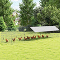 Load image into Gallery viewer, Metal Chicken Coop, Large Chicken Run with Water-Resistant & Anti-UV Cover for 7-9 Hens, Outdoor Hen House Rabbit Hutch with 10 Doors for Duck, Small Animal, for Backyard, 21' x 3.5' x 3.6'
