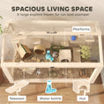 Load image into Gallery viewer, Wooden Hamster Cage, Gerbil Cage with Openable Top, Seesaws, Platforms, Water Bottle, Hamster Habitat with Transparent Viewing for Syrian, Dwarf, Rats, 43.3" x 20.5" x 39.8"
