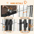 Load image into Gallery viewer, PawHut Dog Kennel Outdoor with Waterproof Canopy, Dog Run with Galvanized Chain Link, Secure Lock, for Backyard and Patio, Large and Medium Sized Dogs, 9.3' x 4.6' x 5.2'
