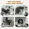 Load image into Gallery viewer, 53" Cat Tree Tower, Large Cat Condo Furniture Multi-Level Activity Center with Scratching Posts, Perches, Ramp, Dangling Balls - Grey
