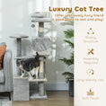 Load image into Gallery viewer, 53" Cat Tree Tower, Large Cat Condo Furniture Multi-Level Activity Center with Scratching Posts, Perches, Ramp, Dangling Balls - Grey
