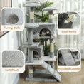 Load image into Gallery viewer, 53" Cat Tree Tower, Large Cat Condo Furniture Multi-Level Activity Center with Scratching Posts, Perches, Ramp, Dangling Balls - Grey
