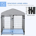 Load image into Gallery viewer, 4' x 4' x 4.5' Large Outdoor Dog Kennel Run Steel Fence with UV-Resistant Oxford Cloth Roof & Secure Lock
