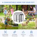 Load image into Gallery viewer, 4' x 4' x 4.5' Large Outdoor Dog Kennel Run Steel Fence with UV-Resistant Oxford Cloth Roof & Secure Lock
