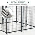 Load image into Gallery viewer, 4' x 4' x 4.5' Large Outdoor Dog Kennel Run Steel Fence with UV-Resistant Oxford Cloth Roof & Secure Lock
